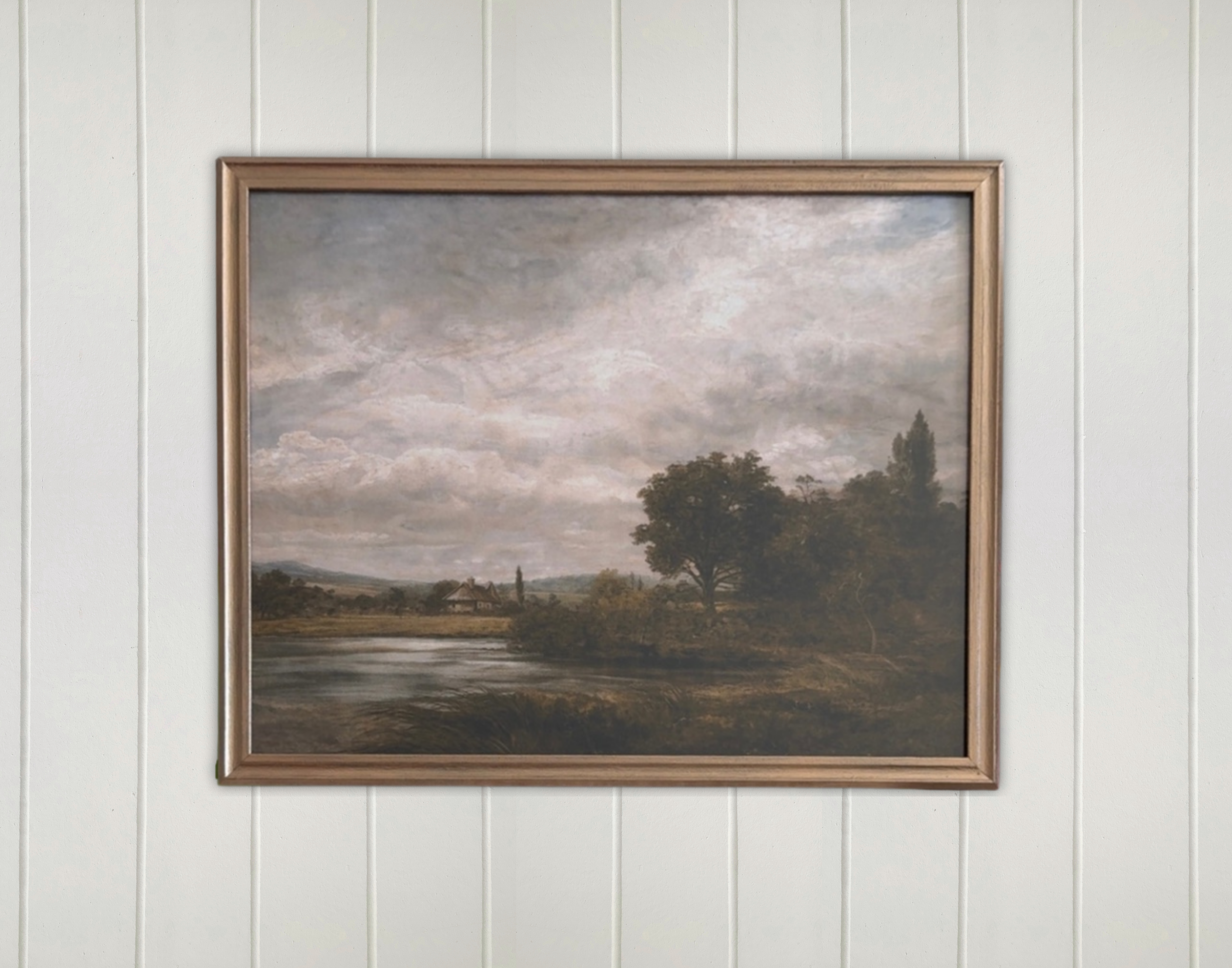 Vintage Style Landscape Framed Print