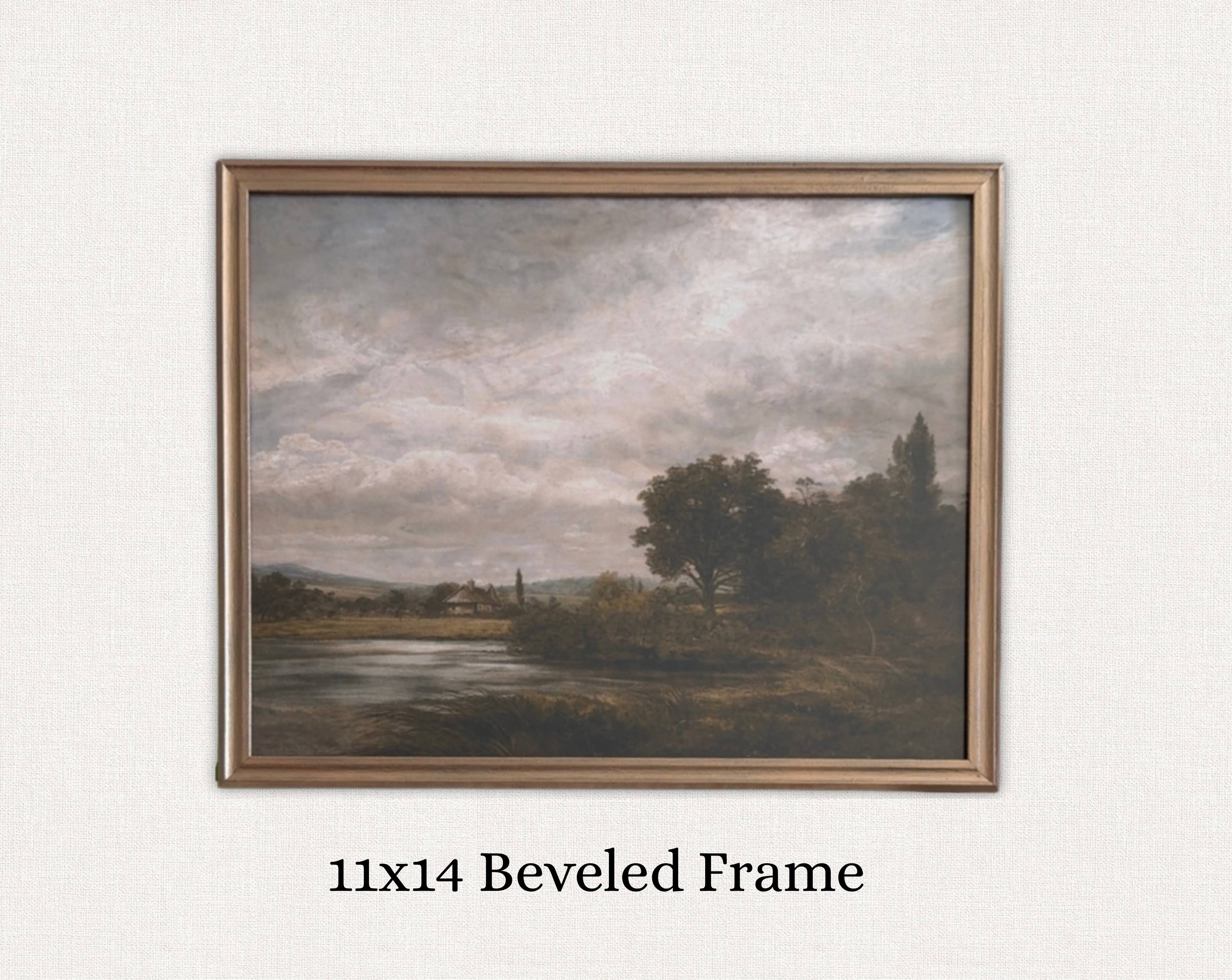 Vintage Style Landscape Framed Print