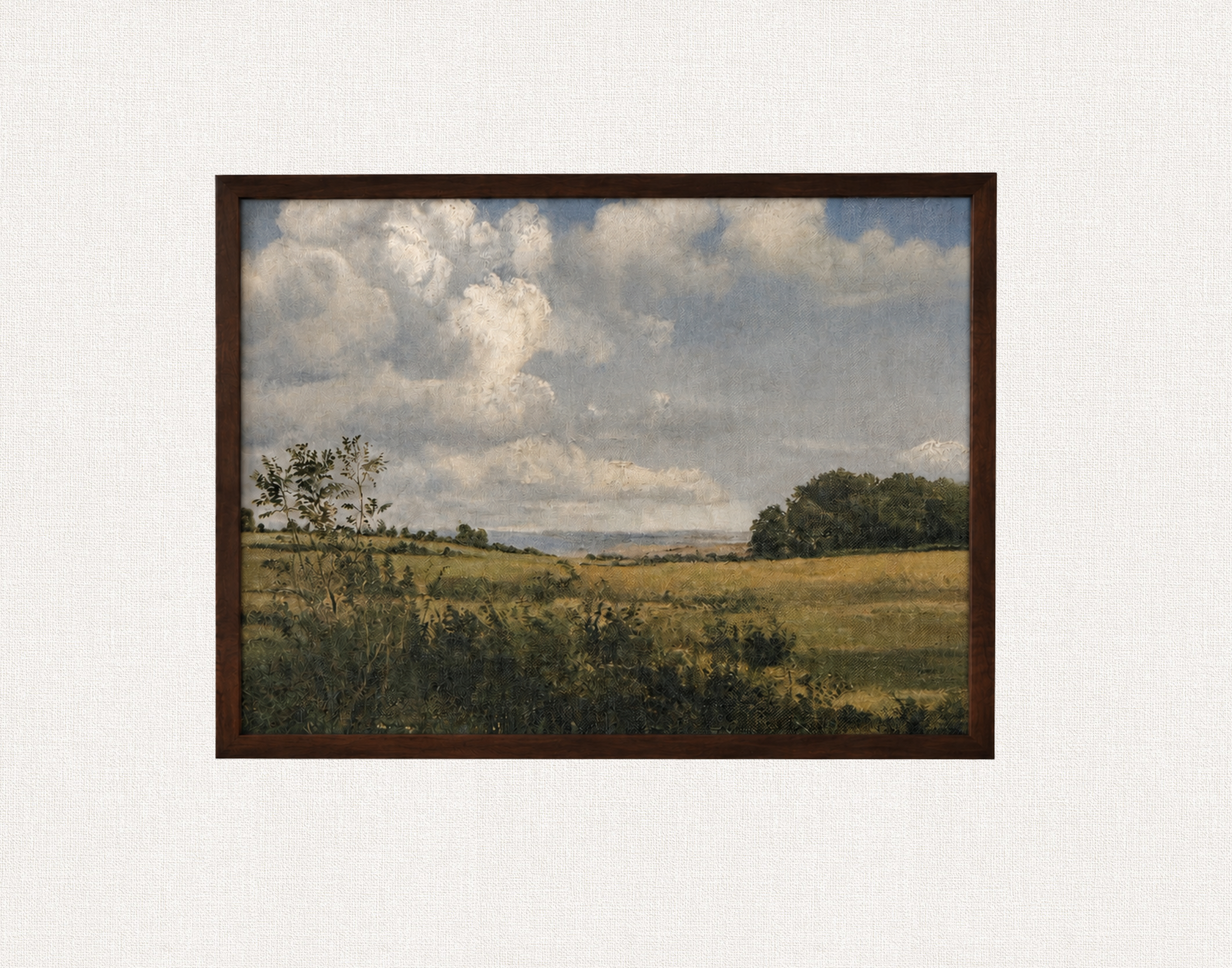 Summer Meadow Landscape – Vintage Canvas Print