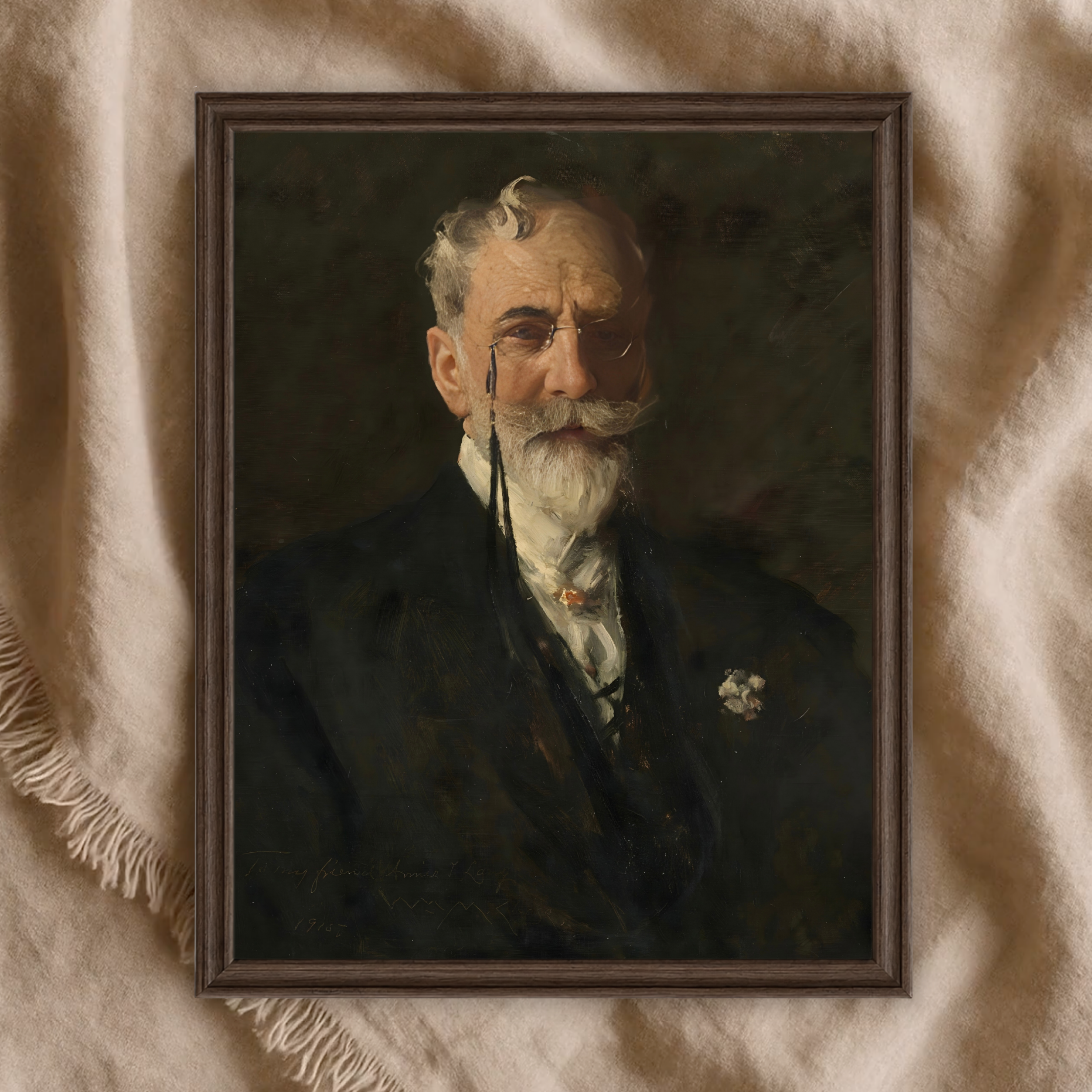William Merritt Chase Self Portrait (1915)| Vintage Portrait Wall Art | Framed Print