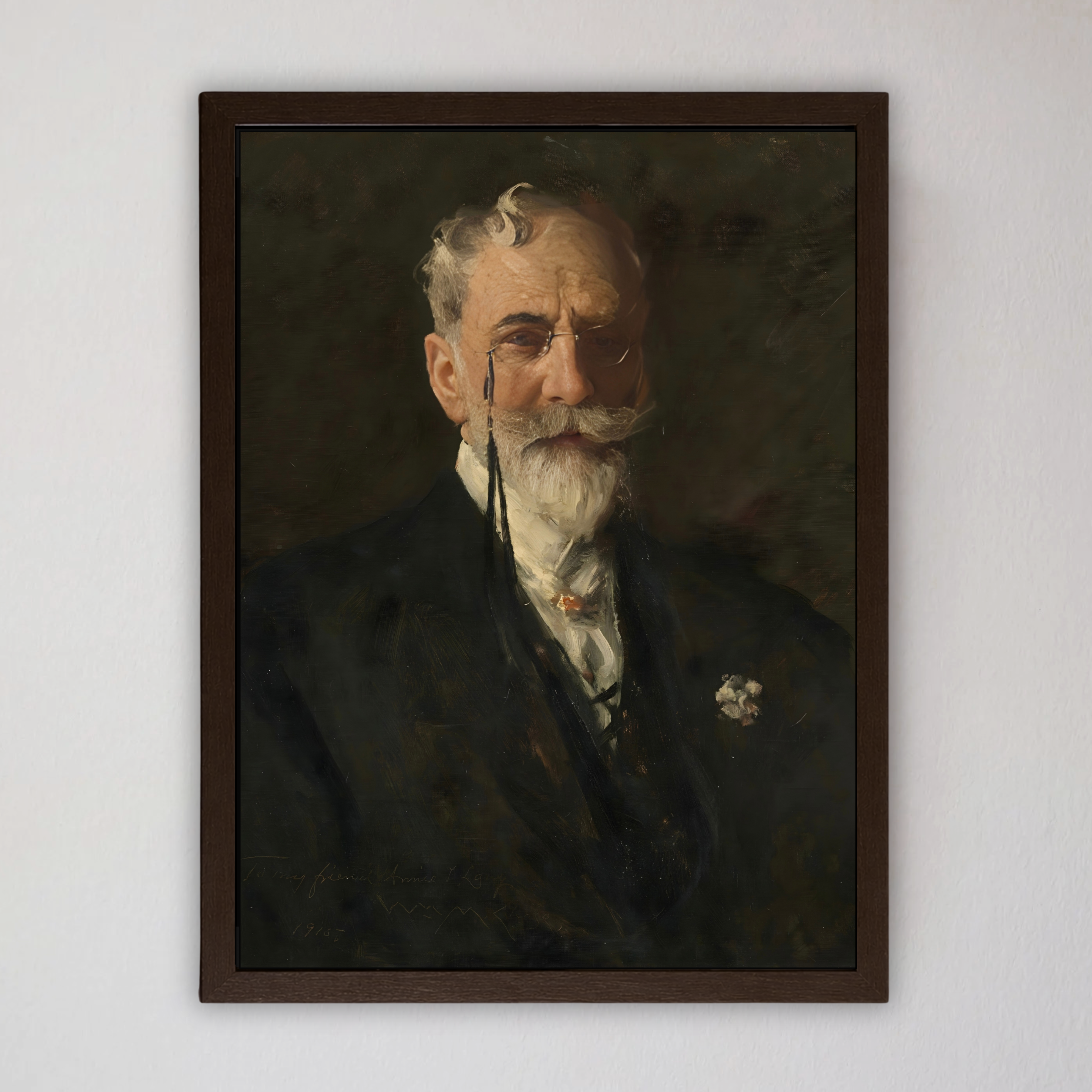 William Merritt Chase Self Portrait (1915)| Vintage Portrait Wall Art | Framed Print