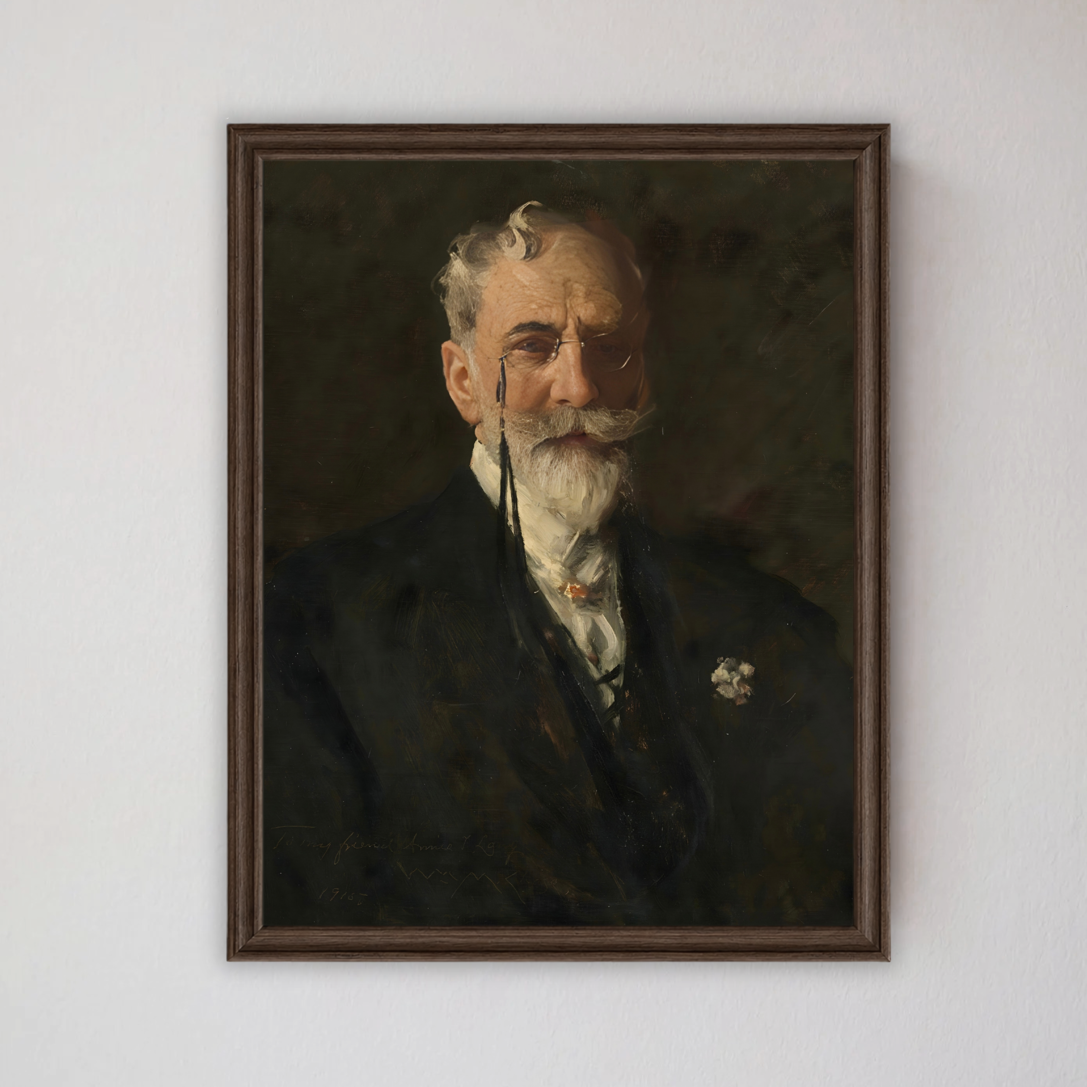 William Merritt Chase Self Portrait (1915)| Vintage Portrait Wall Art | Framed Print