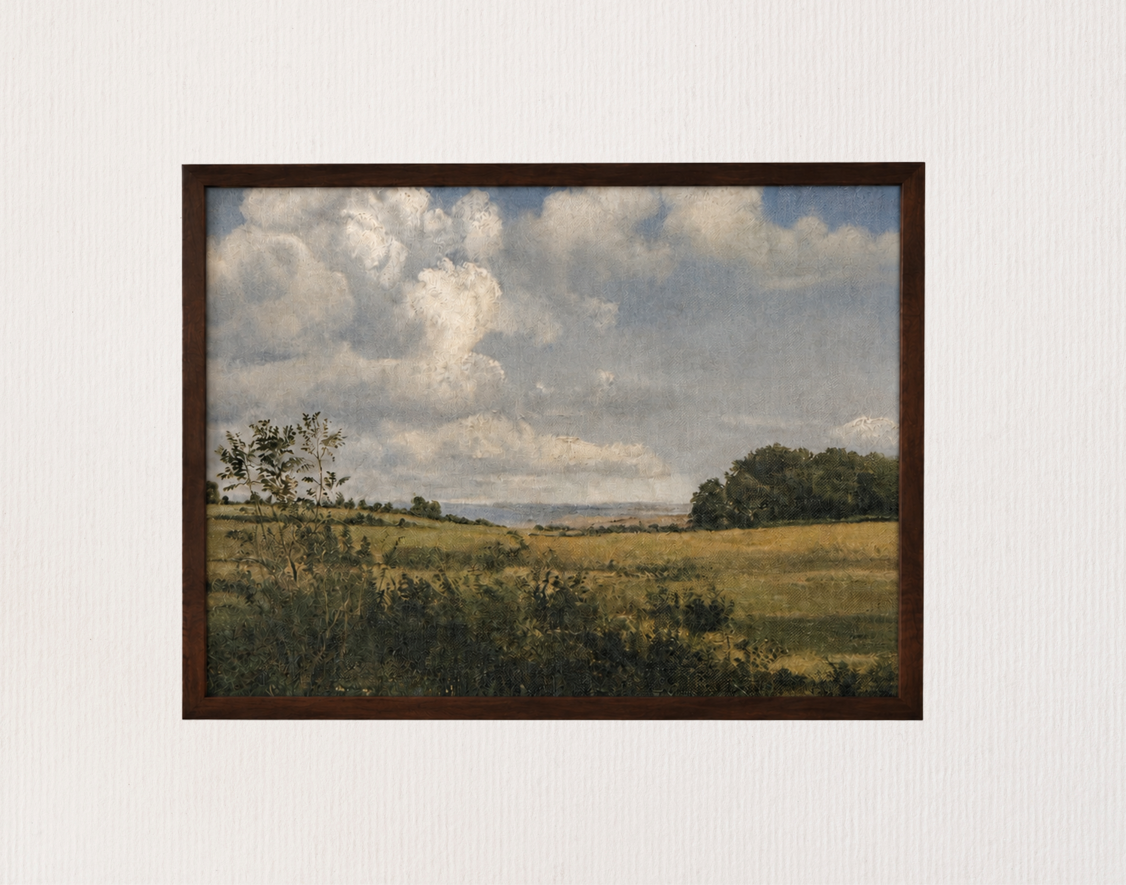 Summer Meadow Landscape – Vintage Canvas Print