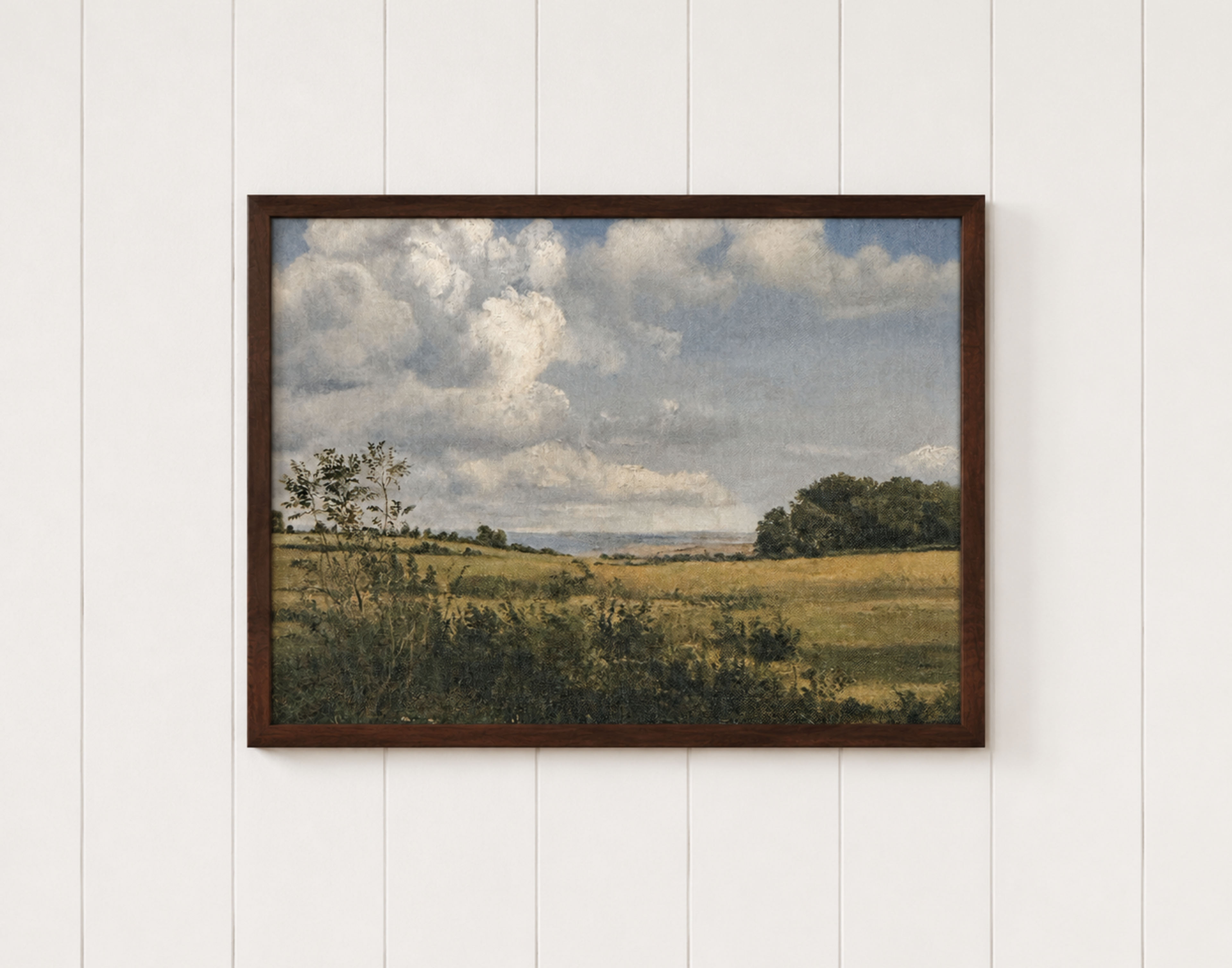 Summer Meadow Landscape – Vintage Canvas Print