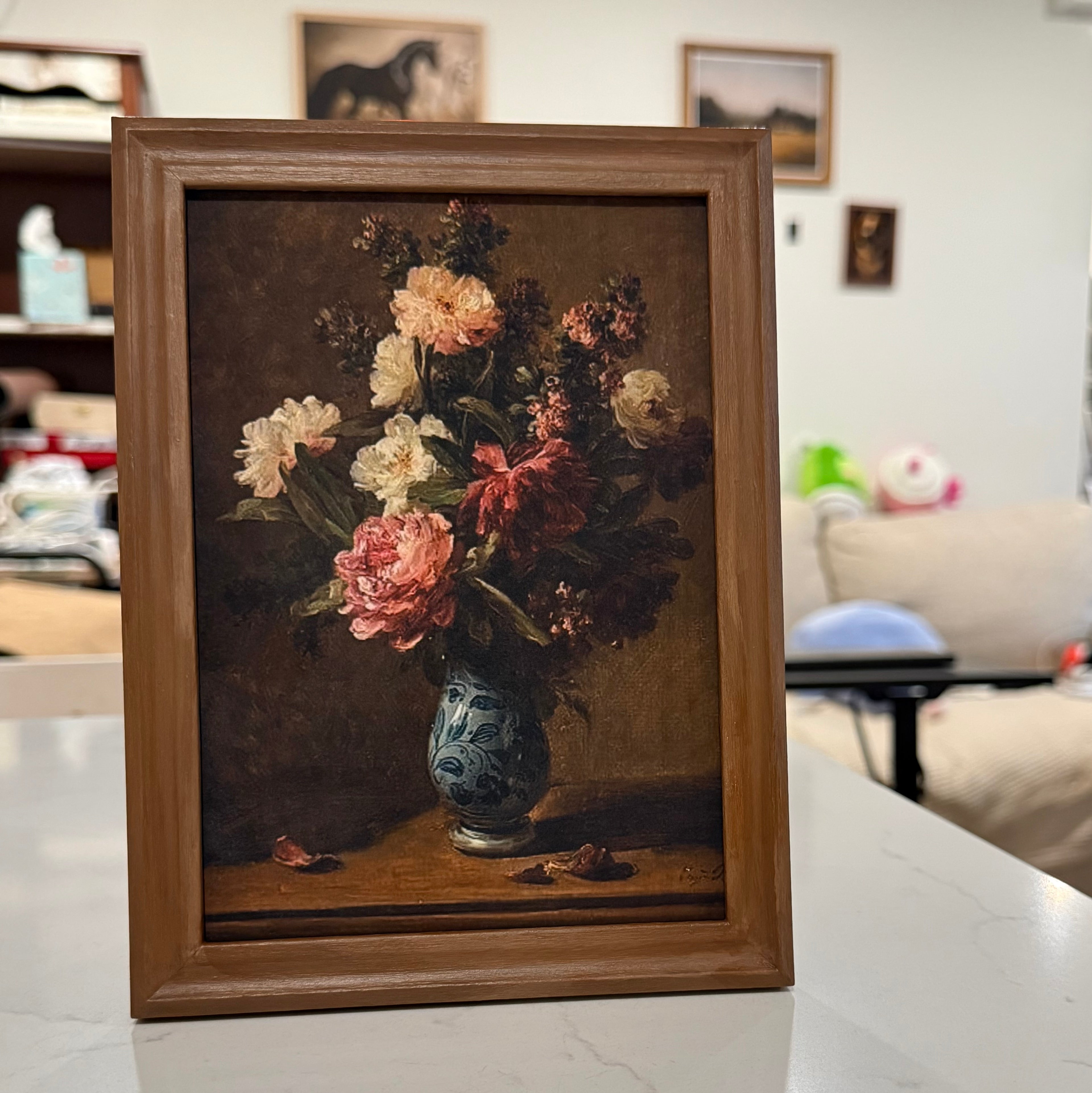 5x7 Vintage Style Flowers Framed Print