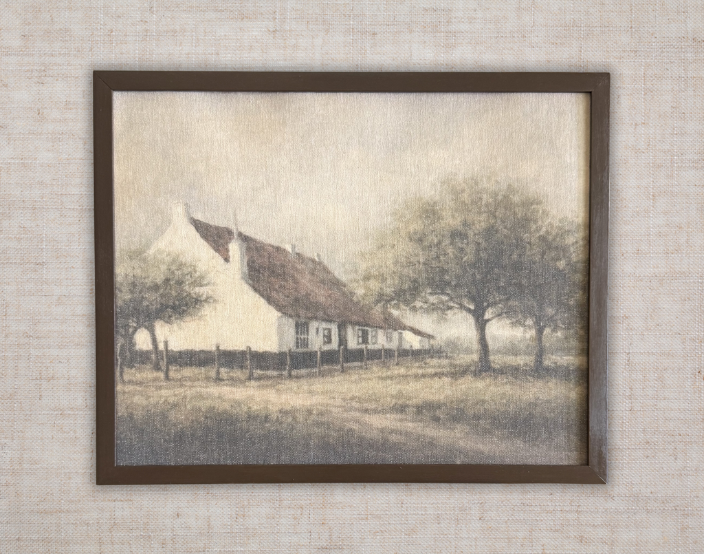 Vintage Farmhouse Framed Canvas Print