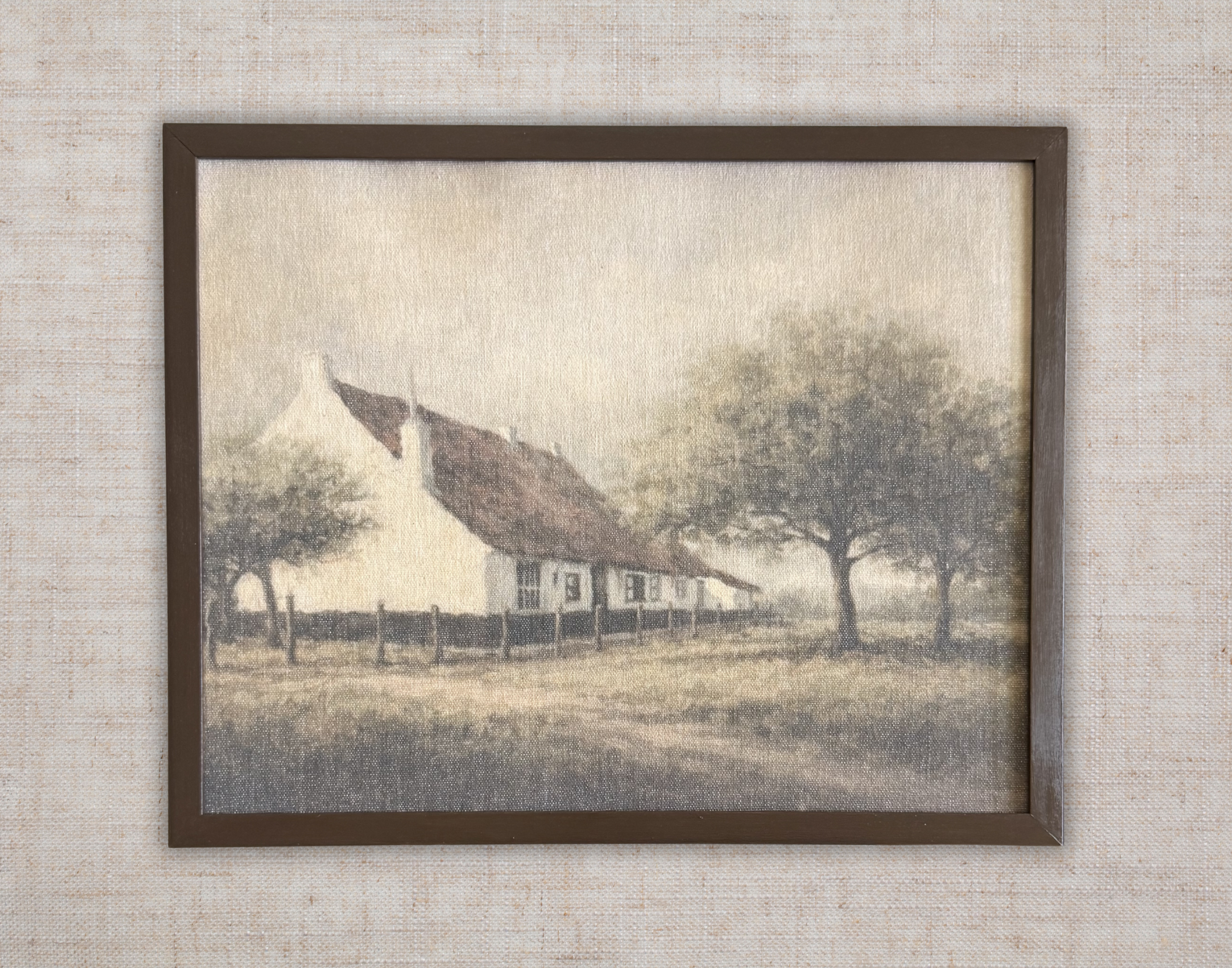 Vintage Farmhouse Framed Canvas Print