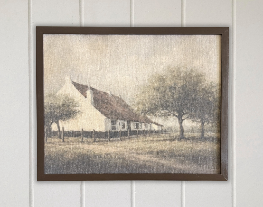 Vintage Farmhouse Framed Canvas Print