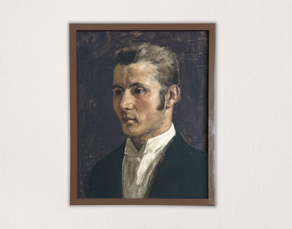Vintage Style Gentleman Portrait Framed Print-11x14