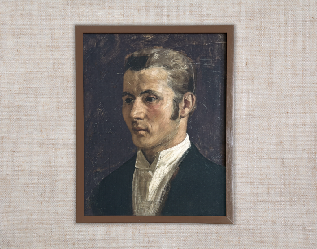 Vintage Style Gentleman Portrait Framed Print-11x14