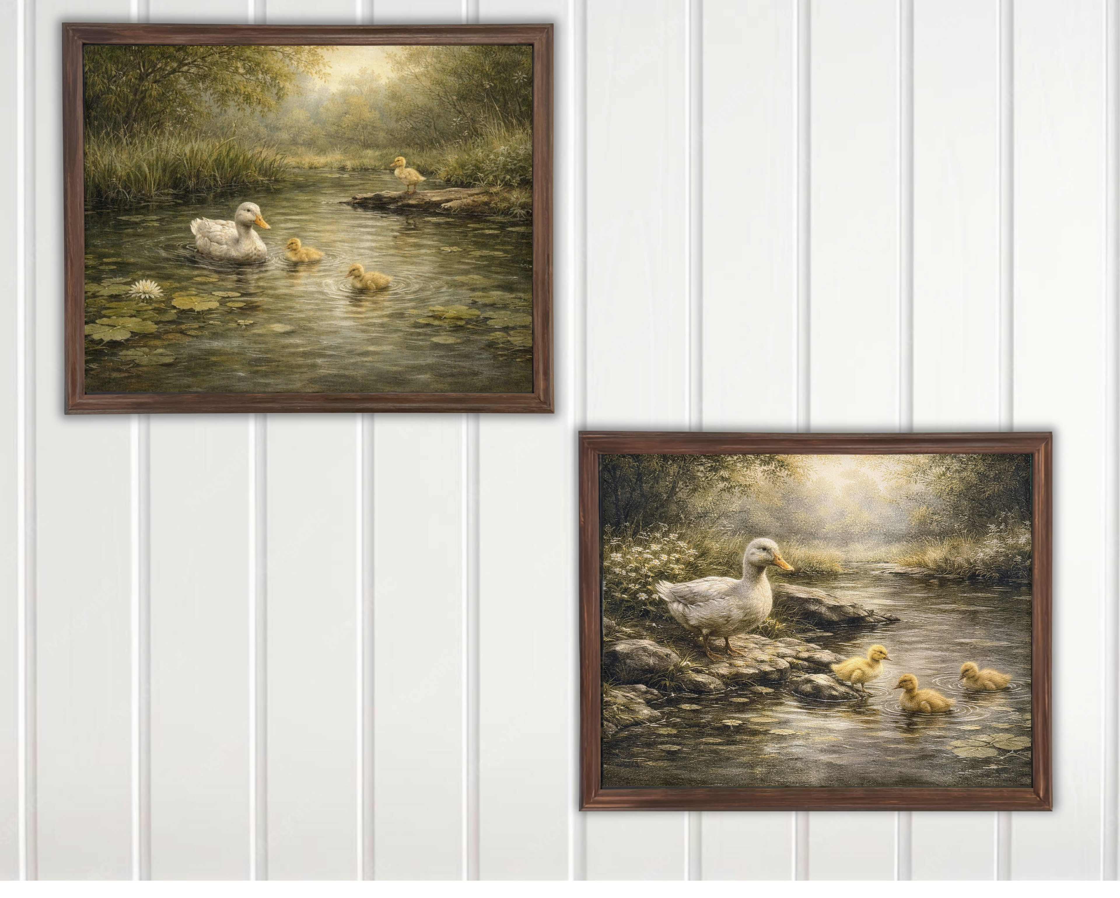 Vintage Style Duck Family Set