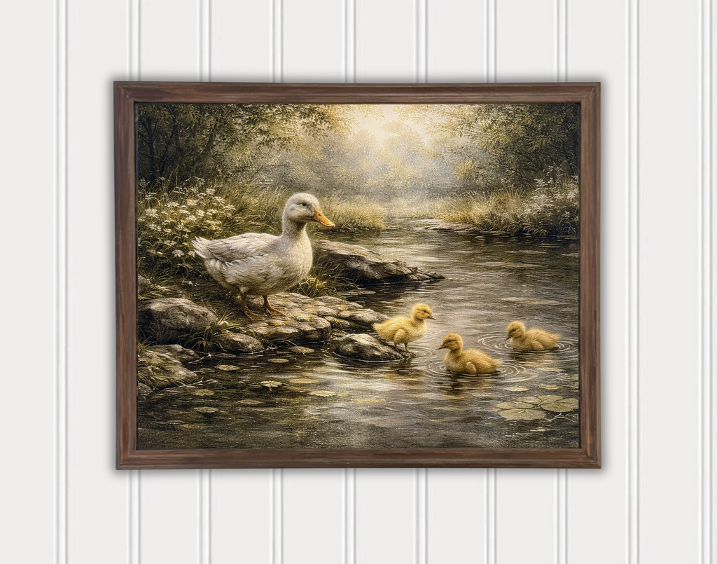 Vintage Style Duck Family Set