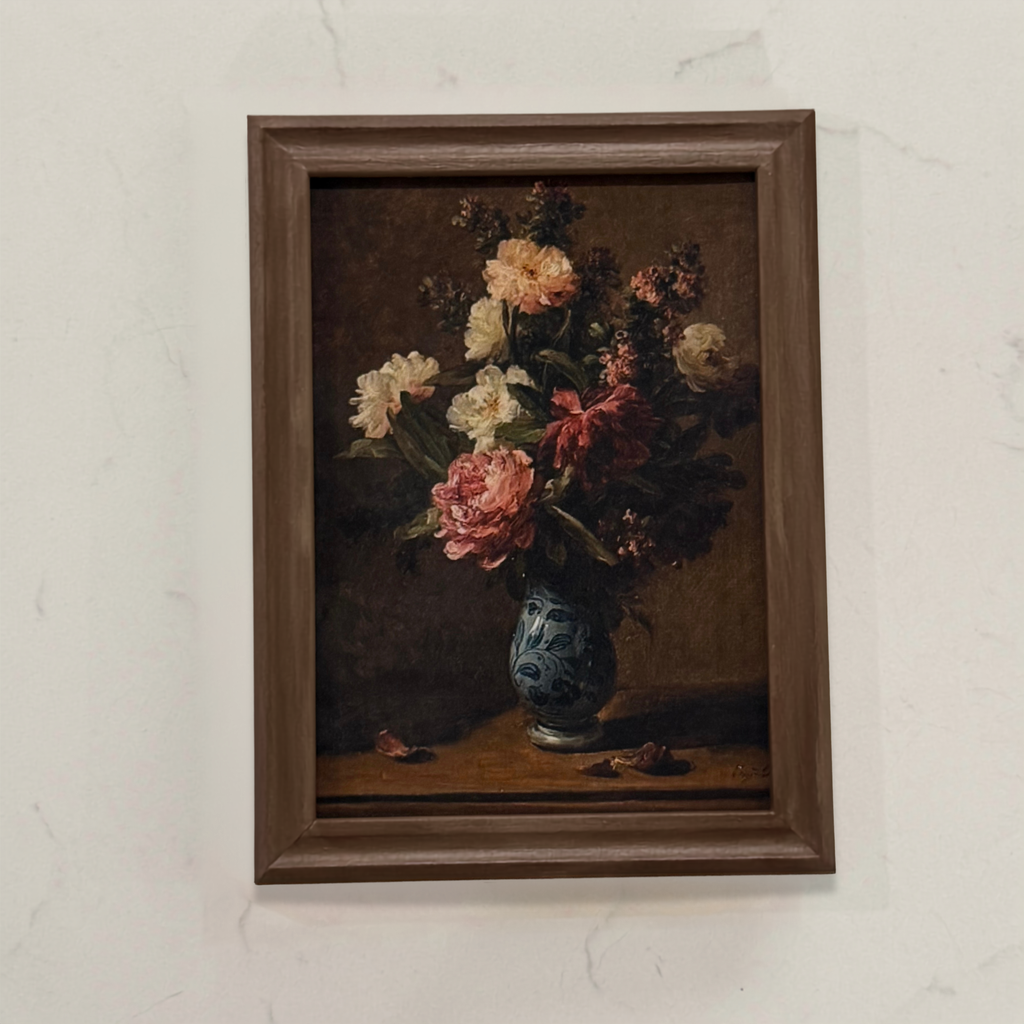 5x7 Vintage Style Flowers Framed Print