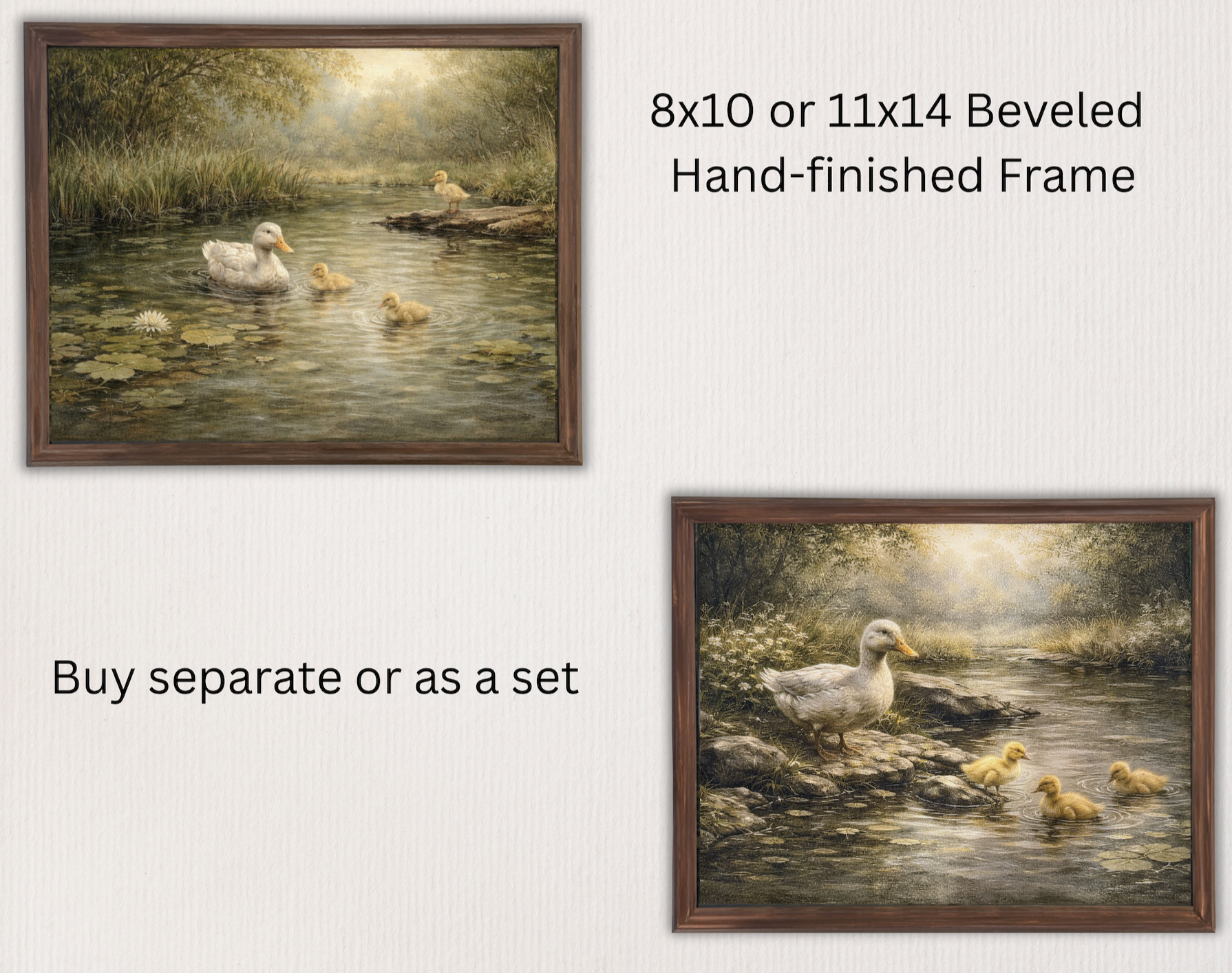 Vintage Style Duck Family Set