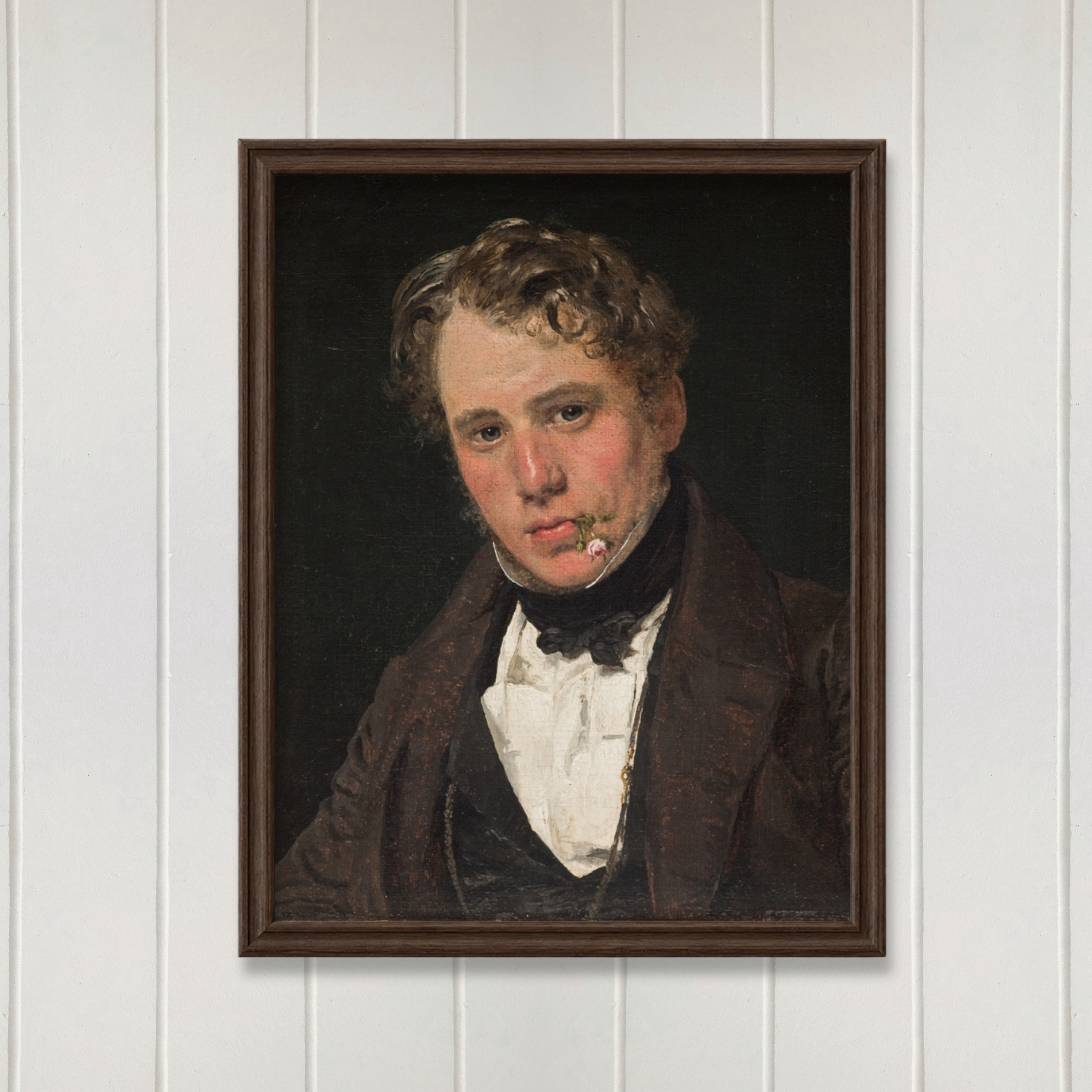 Portrait of the Painter Wilhelm Marstrand (1836) by Christen Købke | Premium Vintage Wall Art Print