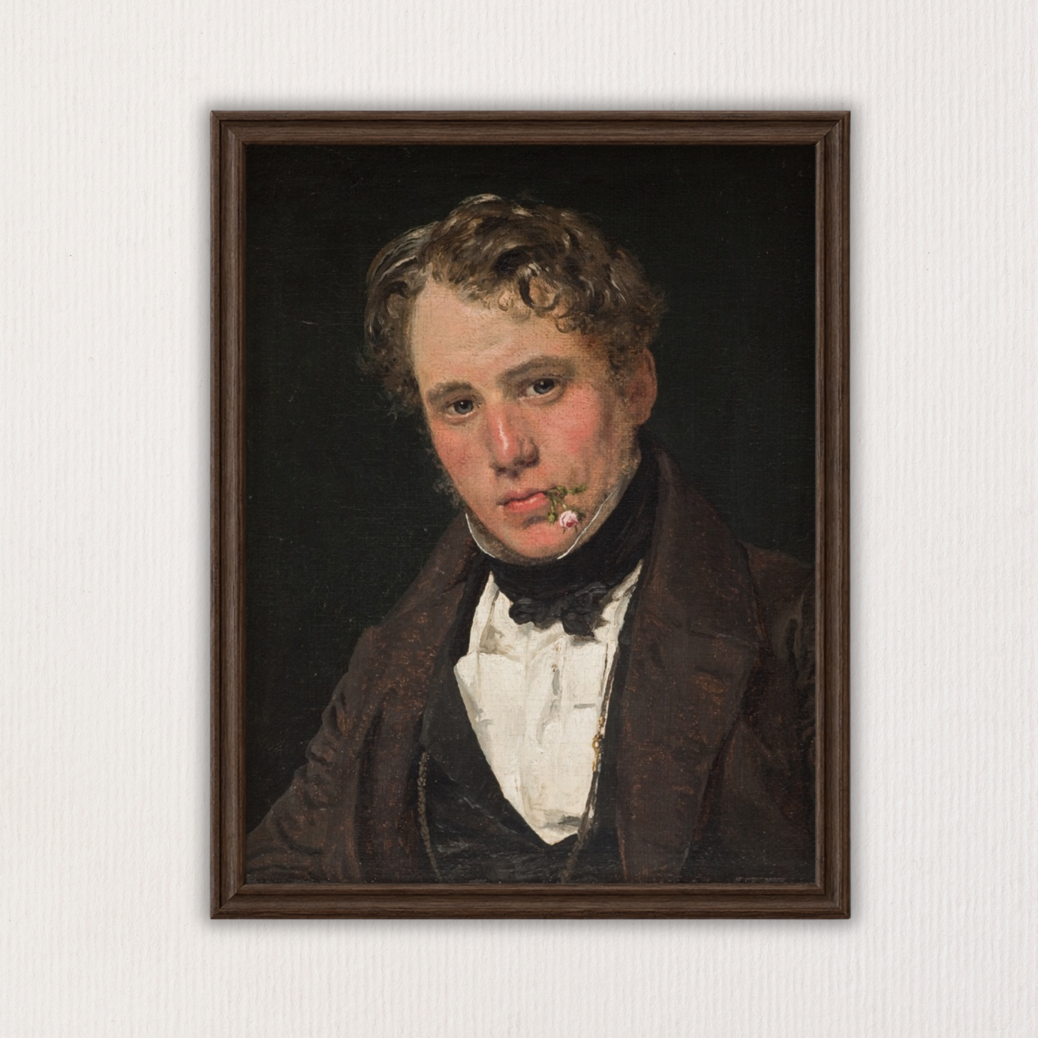 Portrait of the Painter Wilhelm Marstrand (1836) by Christen Købke | Premium Vintage Wall Art Print