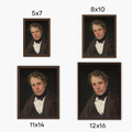 Portrait of the Painter Wilhelm Marstrand (1836) by Christen Købke | Premium Vintage Wall Art Print