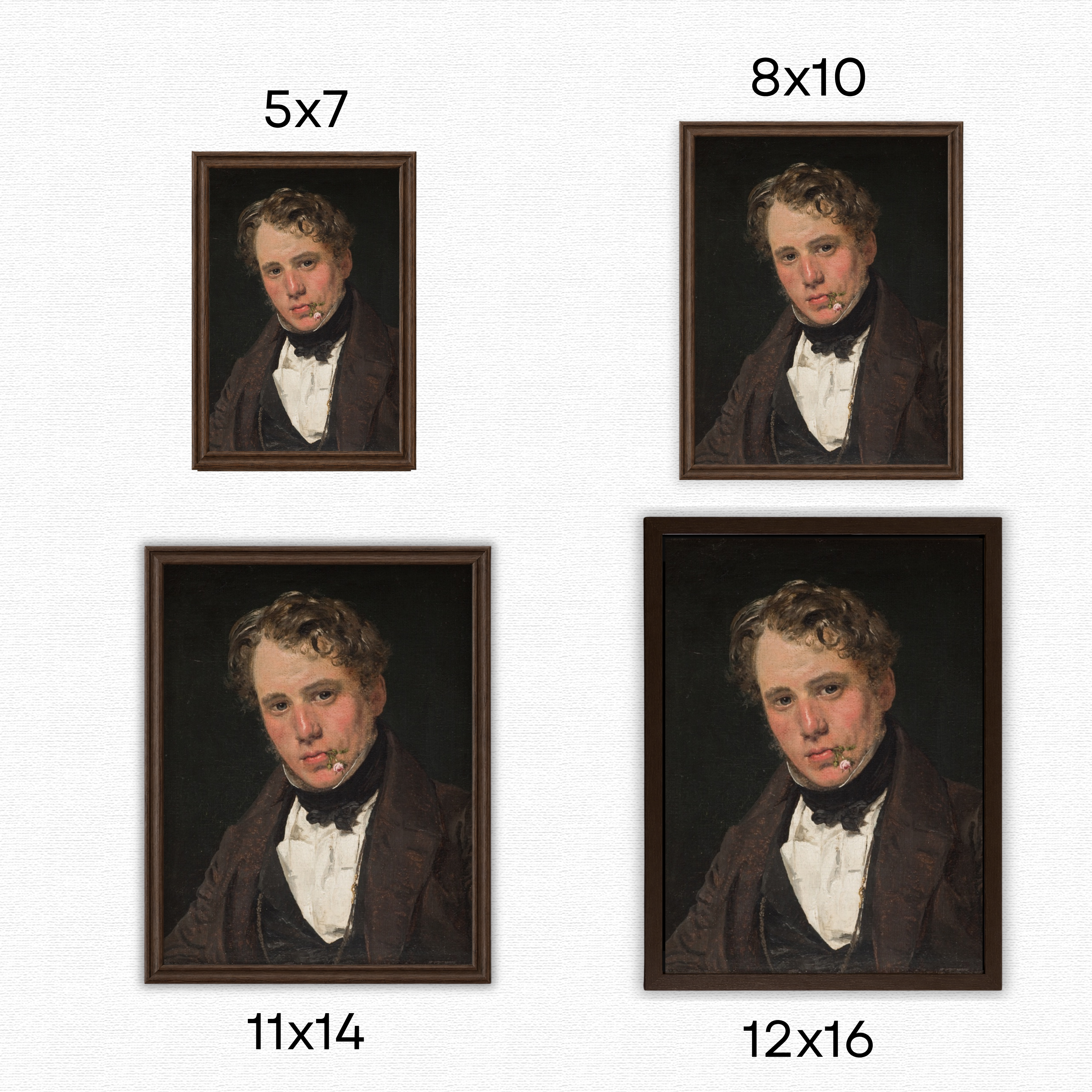 Portrait of the Painter Wilhelm Marstrand (1836) by Christen Købke | Premium Vintage Wall Art Print