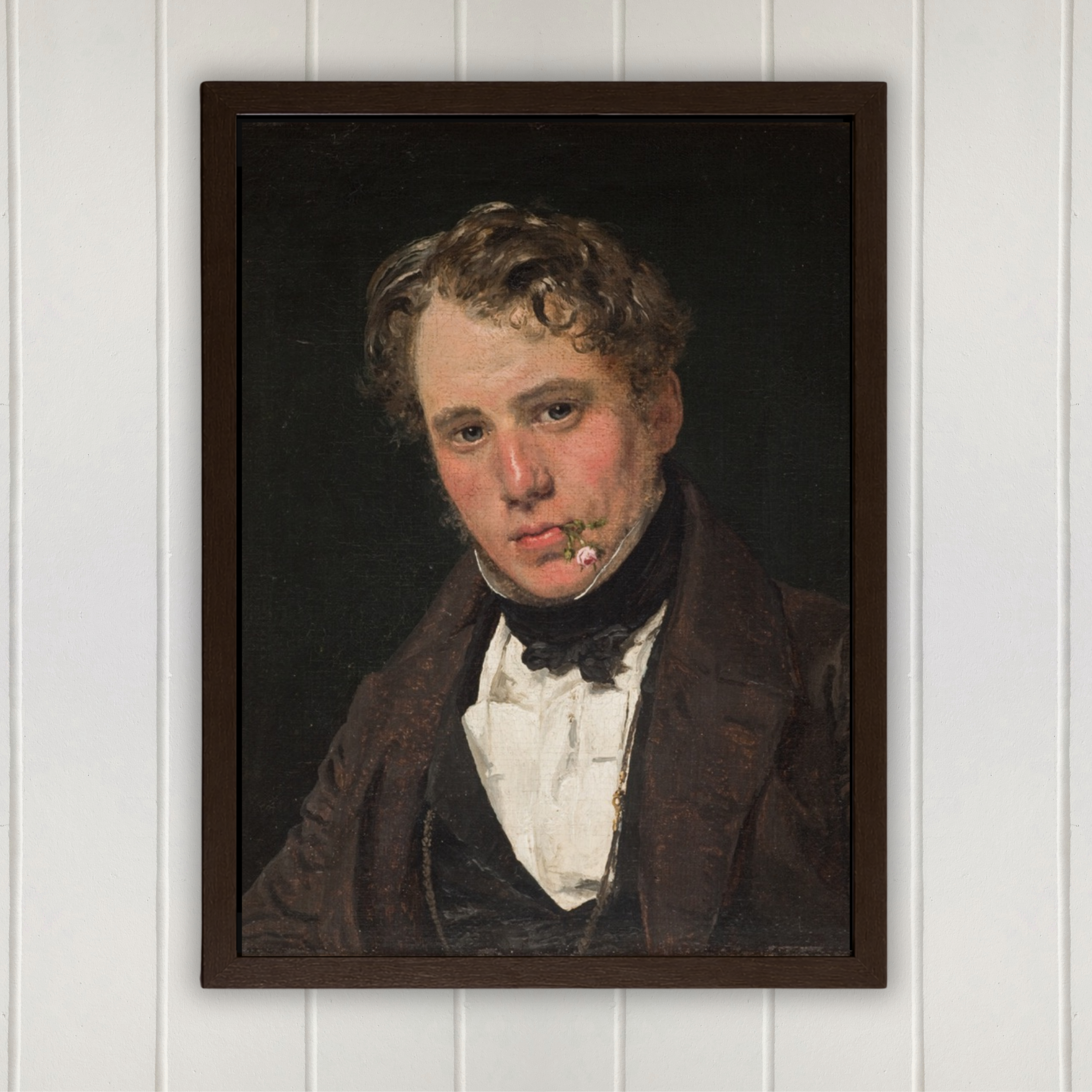 Portrait of the Painter Wilhelm Marstrand (1836) by Christen Købke | Premium Vintage Wall Art Print