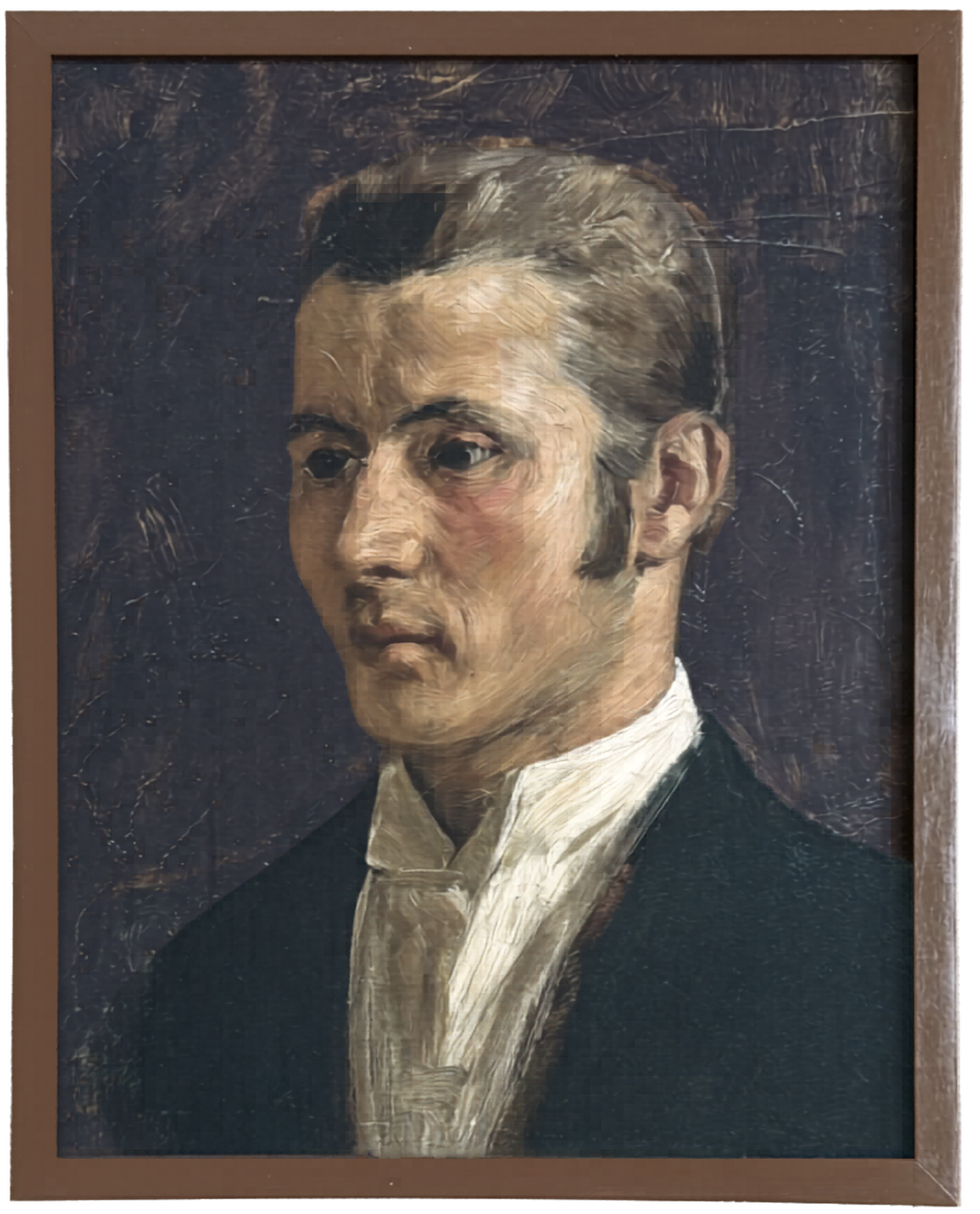 Vintage Style Gentleman Portrait Framed Print-11x14